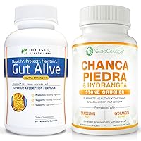 All-Natural Gut and Kidney Health Supplements | Ginger, Artichoke Leaf Extract, Deglycerized Licorice Root & Patented Zinc Carnosine | Stone Crusher Chanca Piedra, Hydrangea & Dandelion Root