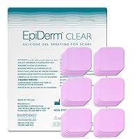 Epi-Tabs - 1.25 x 1.25 in - (30) (Clear Squares) Silicone Scar Sheets from Biodermis