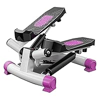 Lightweight Mini Stepper Exercise Machine, Portable Gym Equipment, with LCD Display Resistance Ropes and Floor Mat, for Home Office