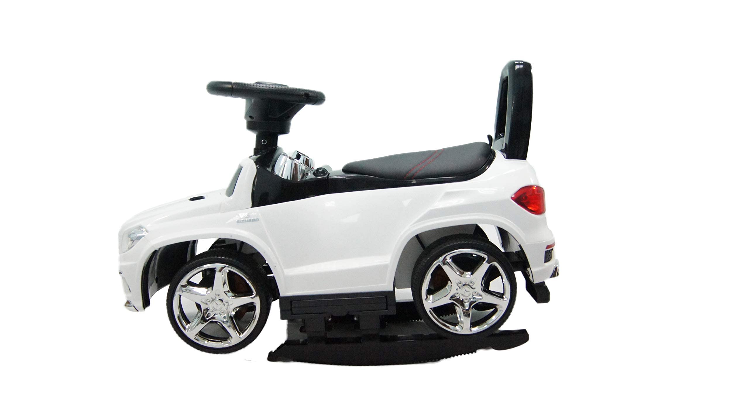 Best Ride On Cars 4 in 1 Mercedes Battery Powered Push Car, White