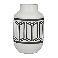 The Novogratz Porcelain Ceramic Tribal Decorative Vase Centerpiece Vase, Flower Vase for Home Decoration 7