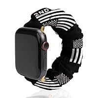 2nd Amendment American Flag Watch Band Soft Scrunchie Watch Strap Sport Strap Compatible with