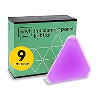 Smart Panel Lighting Kit - Dimmable 2700k – 6500k RGBW Colour Changing Lights - Alexa Compatible/Google Home Compatible Smart Home Gadgets Wall Lights - 120 – 240V, 36W Triangle Lights
