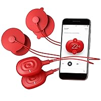 Therabody PowerDot 2.0 Duo - Stim TENS Unit for Pain Relief - Bluetooth Electrical Muscle Stimulation Device, 2 Smart Wireless NMES & TENS Pods for Muscle Pain, PMS and Menstrual Period Cramps - Red