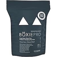 BoxiePro Deep Clean, Scent No, Probiotic Clumping Cat Litter -Clay Formula - Cleaner Home - Ultra Clean Litter Box, Probiotic Powered Odor Control,Hard Clumping Litter, 99.9% Dust No, Black, 16 lb