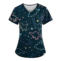 Womens Graphic T Shirts,Women Fashion St. Parklett's Day Print Short Sleeve Workwear with Summer Shirt for Women 2024 Casual