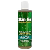 Skin Gel & Herbs Ultimate Skin Treatment, 99% Certified Organic Whole Leaf Aloe Vera, Vitamins C, A, & E, Head-to-Toe Skin Care Support for the Whole Family, Fragrance-Free (8 oz)
