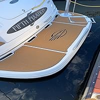 Boat EVA Faux Teak Decking Floor Compatible with 2017 Chaparral 246 SURF Swim Platform and Cockpit