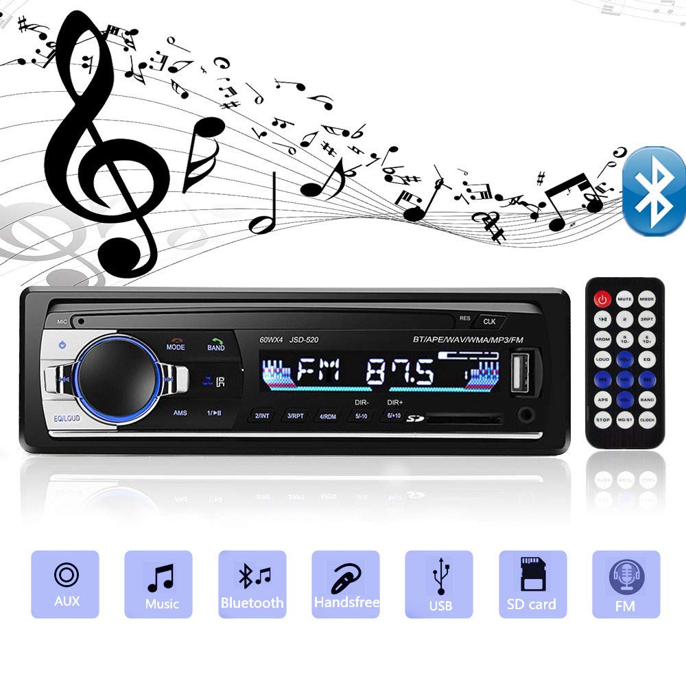 Mua Aigoss Bluetooth Car Stereo, 4x60W Car Audio FM Radio, MP3 Player  USB/SD/AUX Hands Free Calling with Wireless Remote Control trên Amazon Mỹ  chính hãng 2023 | Fado