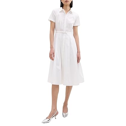 Theory Women's Short Sleeve Volume Skirt Dress