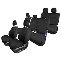 We Are Young Life is Fun™ Custom Fit Seat Covers for Ford Explorer Base for Years 2020-2024 Full Set Car Protective Seat Cover Neoprene Water Resistant Black Car Seat Covers Interior Accessories