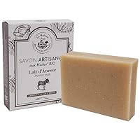 Maison du Savon French Handmade Soap - Palm Oil Free Soap with Organic Donkey Milk - Cold Process - 100 Gram Bar