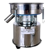 Mini 8-inch Automatic Powder Sifter, Food Grade Stainless Steel Electric Sieve Shaker Sifter Shaker Vibrating Sieve Machine, 110V/60HZ (Machine + 80 Mesh Screen)