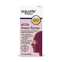 AWY Equate - Nasal Spray Original (Compare to Afrin), 1 Oz (Pack of 4) Includes Exclusive Guide