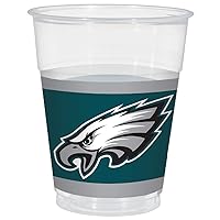 Philadelphia Eagles Plastic Disposable Cups - 16 oz. (6 Pack of 25) - Durable Party Cups Perfect for Game Day Celebrations & Tailgates