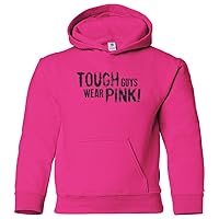 Threadrock Big Boys' Tough Guys Wear Pink Youth Hoodie Sweatshirt