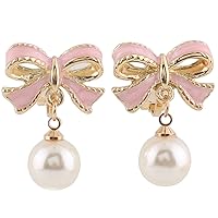 Simulated Pearl Clip On Earrings Not Pierced Earrings Elegant Ear Clip for Women Party Daily Jewelry Accessory