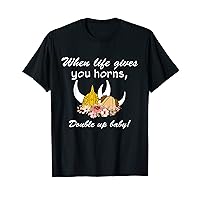When Life Gives You Horns Double Up Baby Viking Hat T-Shirt