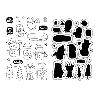 Christmas Penguin Cutting Dies Clear Stamps for DIY Scrapbooking Decorative Card Making Crafts Photo Album Fun Decoration Supplies