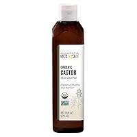 Organic Castor Oil, 16 fl. oz., Skin Care, Hair Care, Massage, Moisturizes Skin, Creates Healthy Skin Barrier