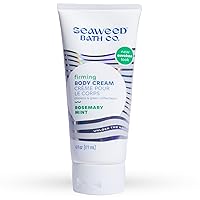 Seaweed Bath Co. Firming Body Cream, Rosemary Mint Scent, 6 Ounce, Skin Toning Hand & Body Lotion Moisturizer for Dry Skin, with Sustainably Harvested Seaweed, Chlorella, Green Coffee Bean