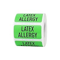 Latex Allergy Medical Healthcare Labels 1 x 2 Inch 500 Total Labels