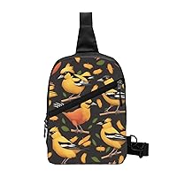 Oriole Bird Sling Bag For Women And Men Fashion Folding Chest Bag Adjustable Crossbody Travel Shoulder Bag