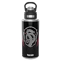 Tervis Triple Walled Game of Thrones House of the Dragon Insulated Tumbler Cup Keeps Drinks Cold, 32oz wide Mouth Bottle, Stainless Steel