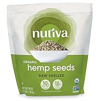 Organic Raw Shelled Hemp Seed, 3 Pound, USDA Organic, Non-GMO, Non-BPA, Whole 30 Approved, Vegan, Gluten-Free & Keto, 10g Protein and 12g Omegas per Serving for Salads, Smoothies & More