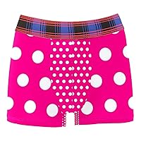 Polka Dots Rose Red Men's Underwear Boxer Briefs All Day Comfort Mens Wide Waistband M L XL XXL