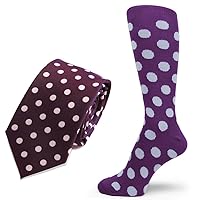 Groomsmen Men's POLKA DOTS Necktie & Dress Socks Set