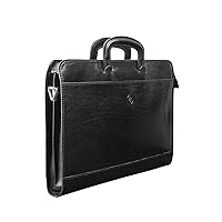 Maxwell Scott - Personalized Mens Luxury Leather Slim Document Case Portfolio with Handles - The Barolo