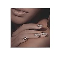 Posters Fashion Nail Care Poster Beauty Spa Decoration Poster Beauty Salon Poster Nail Salon (4) Canvas Painting Posters And Prints Wall Art Pictures for Living Room Bedroom Decor 20x20inch(50x50cm)