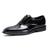 Men's Derby Comfort Shoes Dress Cap Toe Lace-up Classic Genuine Leather Oxfords Formal