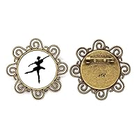 dance dancer ballet art sports flower brooch pins jewelry for girls, ys/m