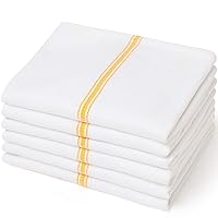 Yellow Premia Dish Towels (6 Units) • Commercial Kitchen Towel • Absorbent 100% Cotton Herringbone (14