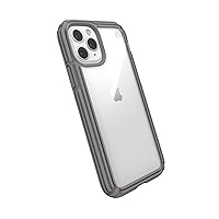 Speck Products Presidio V-Grip iPhone 11 Pro Case, Clear/Concrete Grey
