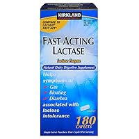 Kirkland Signature Fast Acting Lactase, Compare to Lactaid Fast Act (4 Pack) 720 Caplets