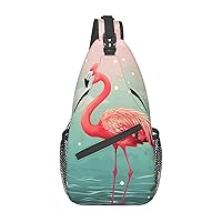 Flamingos Sling Bag Lightweight Crossbody Bag Shoulder Bag Chest Bag Travel Backpack for Women Men
