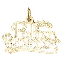 Silver Polish Princess Pendant | 14K Yellow Gold-plated 925 Silver Polish Princess Pendant