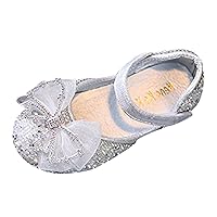 Fashion Spring And Summer Girls Sandals Dress Dance Performance Princess Shoes Sequin Rhinestone Mesh Bow Hook