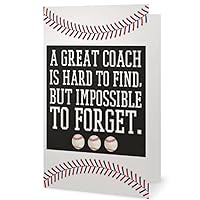 Infinity Collection Baseball Coach Card, Great Coach is Hard to Find and Impossible to Forget, Baseball Player Coach Gift
