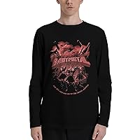 Rock Band T Shirt Boy's Long Sleeve T-Shirts Fashion Casual Tee Black