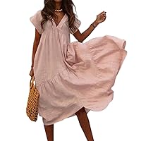 Women's Dresses 2023 Short Sleeve Casual Party Evening Club Long Maxi Dress Summer Dresses