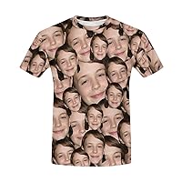 Custom Girlfriend Wife Face Seamless T-Shirt Personalized Photo All Over Print Shirt for Men