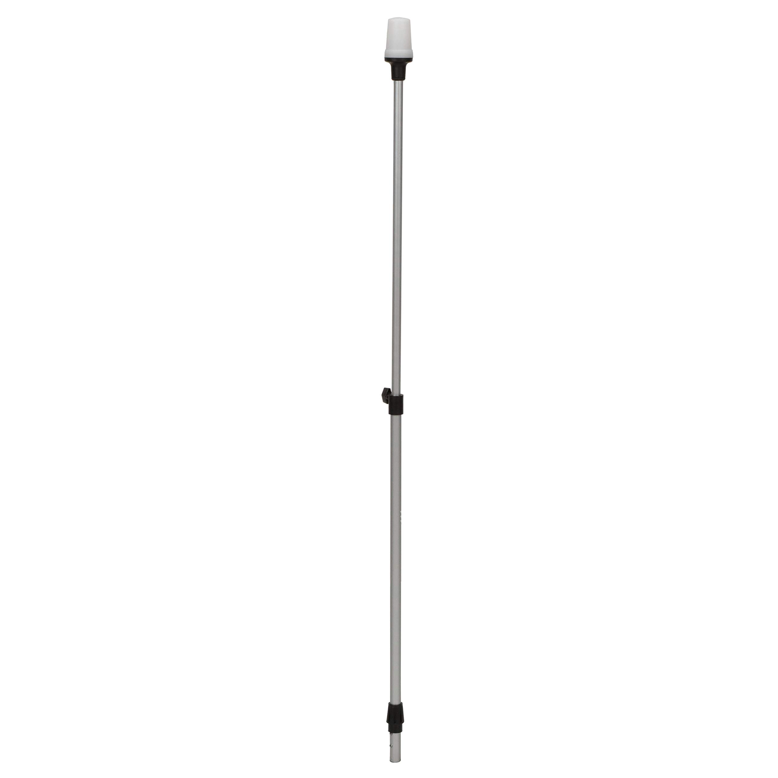 Attwood 5610-48-7 Telescoping Pole Light, All-Around Light, Height-Adjustable 26-42 inches, 2 Mile 360-Degree Visibility