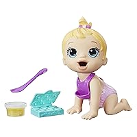 Lil Snacks Doll, Eats and Poops, Snack-Themed 8-Inch Baby Doll, Snack Box Mold, Toy for Kids Ages 3 and Up, Blonde Hair