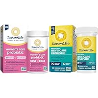 Renew Life Women's Probiotic Capsules, Supports Vaginal & Men's Care Probiotic Capsules, Supports Mens Digestive