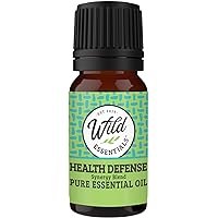 Wild Essentials Health Defense 100% Pure Essential Oil Synergy Blend - 10ml, Premium Grade - Four Thieves Blend, use for Immune Boost, Congestion, Energizing, Mood Boost